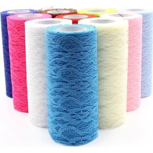 10Yards Lace Elastic Trim Assorted Color Lace Ribbon Flower Edge Trimming for Sewing Craft Wedding Party Decor Clothes