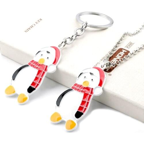 New Fashion TV Show Friends Hugsy Penguin Enamel Pendant Necklaces For Women Men Fans Kids Jewelry Gift