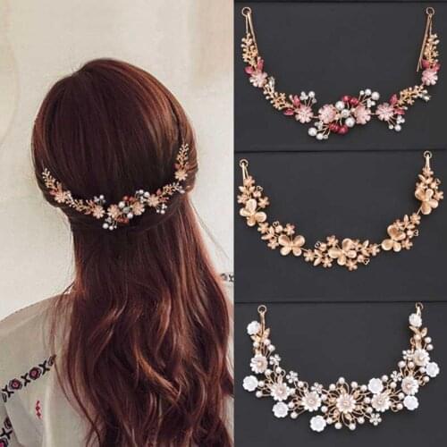 Bride Headdress Sweet Flower Plate Hairpin Side Clip Elegant Pearl Forest Beautiful Hairpin Bridesmaid Accessories