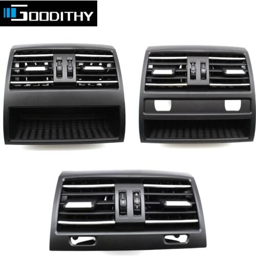 Chromed Rear Air Conditioner Back AC Vent Grille Panel With heating button hole For BMW 5 Series F10 F11 F18 520 523 64229172312