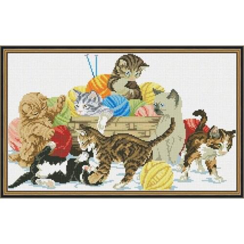 Everlasting Love The Cats Are Playing Chinese 5d Diamond Painting Full Square Christmas Decorations For Home Wedding Decoration