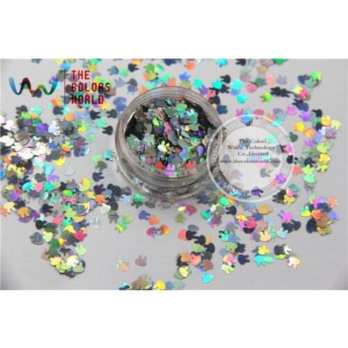 TCA100 Laser Silver Color Rabbit 4MM Size Glitter dust ,Specular luster glitter for nail,tatto,Art decoration and others