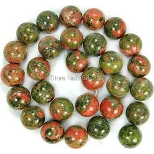 Fashion beautiful beads!Sale New ! jewelry DIY handmade 6MM Unakite chalcedony Round Loose beads JT5160