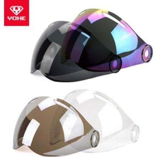 Fashion YOHE MINI Motorcycle Helmet lens Half Face Helmet general original lens Transparent Black Color Blue Casque lens