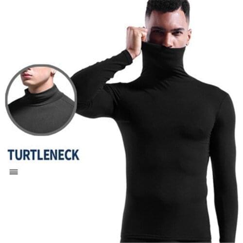 Xiaomi Mijia High Neck Mens Thermal Underwear Neck Protection Modal Solid Color Top Long Sleeve Thin Tight Bottoming Shirt