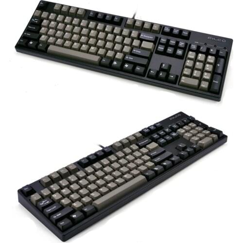 104 Keys Double Shot ABS Dolch Keycap Set OEM Profile Black Grey Key Caps For ANSI standard US Layout Mech Keyboards