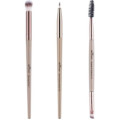 Anmor 3Pcs Eyebrow Comb Eyelash Makeup Brush Set Eye Make Up Brushes For Eyeliner Eyeshadow Blending Cosmetic Tool Kit