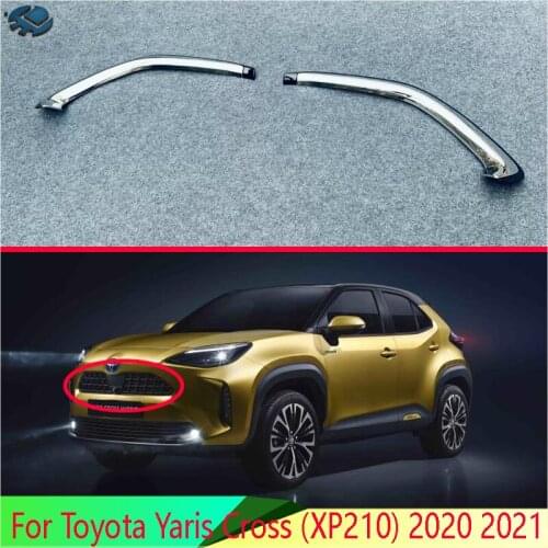 For Toyota Yaris Cross (XP210) 2020 2021 ABS Chrome Front Center Mesh Grille Grill Cover Radiator Strip Trim Decoration