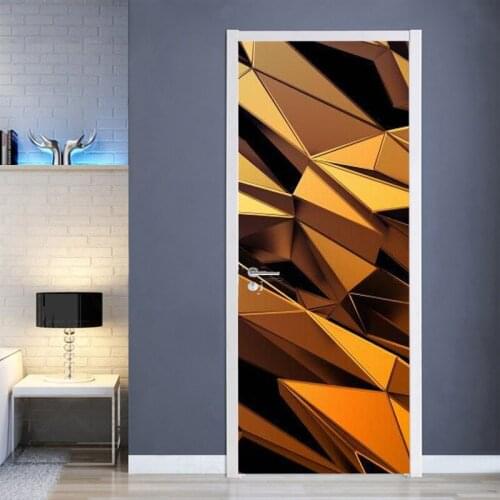 Papel de parede Triangle geometric abstract 3d porch wallpaper door sticker ,living room bedroom wall papers home decor mural