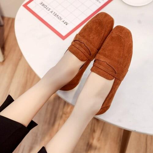 2020 New Suede Leather Slip on Wedges Shoes Women Shoes Breathable Hollow Out Walking Shoes Comfort Loafer Casual Shoes U19-24