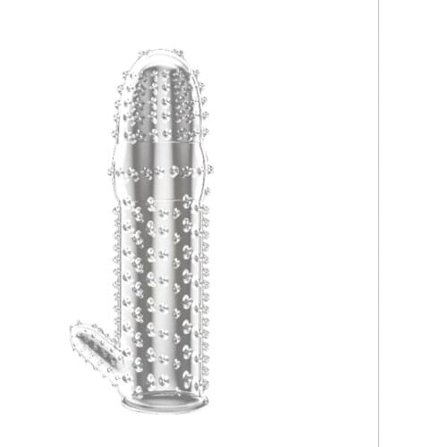 New Penis Sleeve Cock Ring Delay Ejaculation Dildo Enlargement Penis Erection Sex Toys for Men Adult Products Reusable Condom