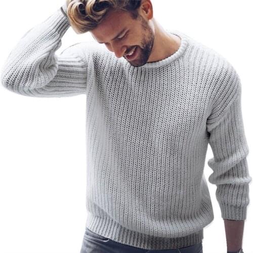 2020 autumn and winter new cotton sweater men casual pullover mens clothing Korean version plus size