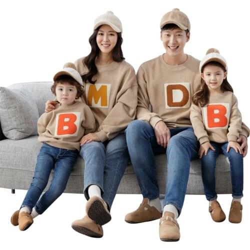 New Autumn Father Mother Kids Hoodie Couple Matching Clothes Family Matching Outfits Parent-Child Sweaters Daddy Mommy and Me