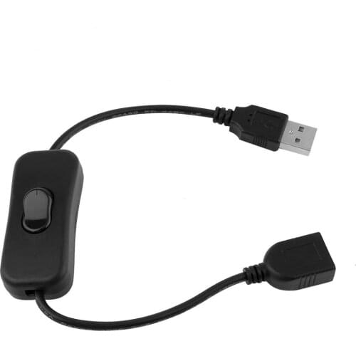 USB cable New 30cm USB 2.0 A Male to A Female Extension Extender Black Cable With Switch ON OFF Cable