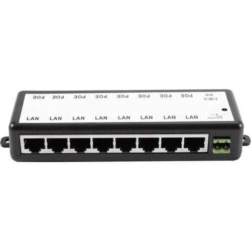 8 Ports Poe Injector Poe Splitter for Cctv Network Poe Camera Power Over Ethernet Ieee802.3Af