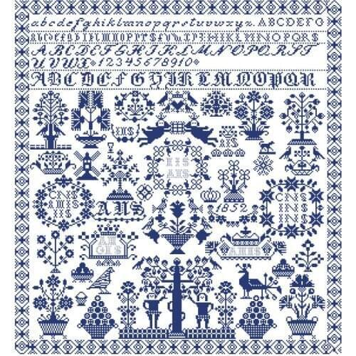 Bird garden cross stitch package simple 18ct 14ct 11ct white fabric cotton silk thread embroidery DIY handmade needlework