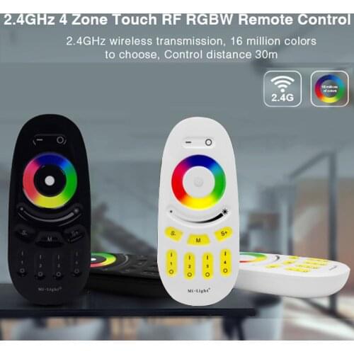 Miboxer FUT096 2.4G 4-Zone Group RGB+CCT Touch RF Remote Control For 5050 2835 RGB RGBW Lamps Or Led Strip Series