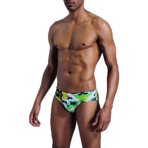 Push Up Mens Swim Briefs Sexy Swimwear Men Swimming Pool Trunks Camouflage Swimsuits Gay Men Swim Beach Board Shorts
