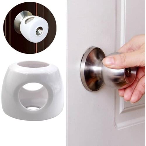 Round door handle Dust covers Plastic Home Gate door knob Guard Bumper Stopper deurknoppen for Child Baby Safety protector