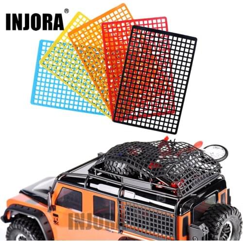 INJORA Rubber Luggage Net Window Decoration for RC Crawler Axial SCX10 90046 Wraith RR10 D90 Traxxas TRX4 Slash UDR