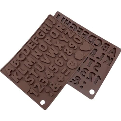 26 Letters and Number chocolate silicone mold fondant tool ice cube tray candy truffle
