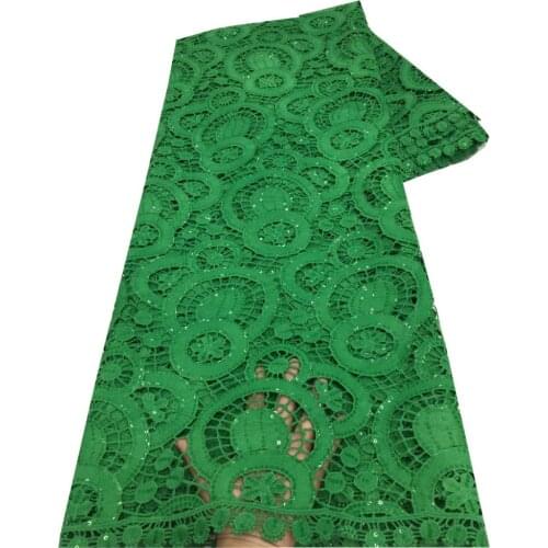 SJ Lace New 2021 African Guipure Net Cord Lace Fabric Milk silk Nigerian Water Soluble Cord Lace Fabric For Dress Sewing x4-47