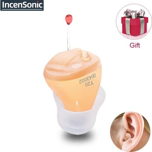 IncenSonic 2020 Hearing Aids Y20 audifonos ITC Digital Tuneable Sound Amplifier Portable Invisible Mini Hearing Aid Dropshiping