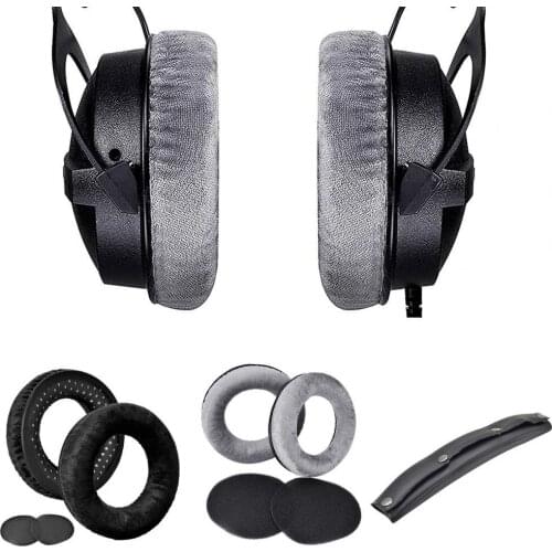 1 Pair Headphone Cushions Replaceable Dust-proof Soft Gaming Headphone Sleeves Ear Pads For Beyerdynamic DT99/DT880/DT770 PRO