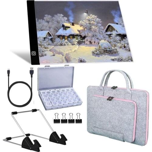A5/A4 Led Light Pad for Diamond Painting Tools 3 Lever Adjustable Light Table Board Pad Kits Diamond Embroidery Accessories Set