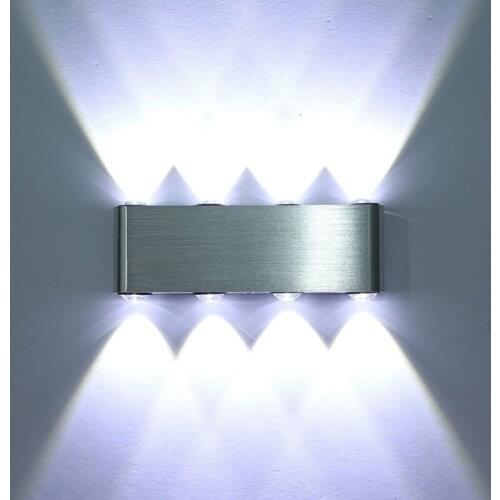 Led wall light 8W 800lm AC85-265V modern aluminum lamp wall sconce surfaced mounted light fixtures indoor bathroom