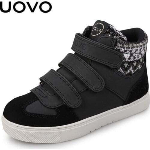 UOVO Brand Autumn Sneakers For Kids Fashion Warm Sport Footwear For Children Big Boys And Girls Casual Shoes Size #30-39
