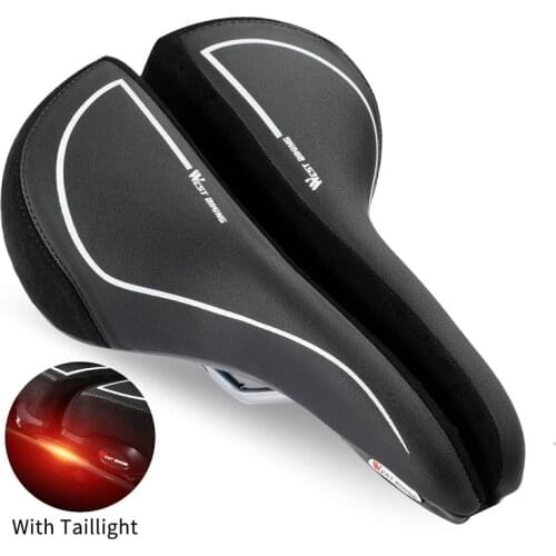 Bicycle Seat Mountain Bike Saddle Hollow Breathable Sponge Thickened Soft Comfortable Bicycle Saddle Seat Riding Accessories