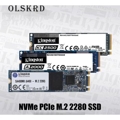 Kingston A2000 A400 KC2500 SSD NVMe PCIe M.2 2280 Internal Solid State Drive 120G 240G 480G Hard Disk For PC Notebook Desktop M2