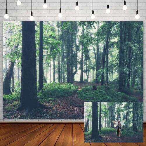Halloween Backdrop Forest Jungle Princess Elves Baby Birthday Photography Background Photo Studio Photozone Photocall Decor Prop