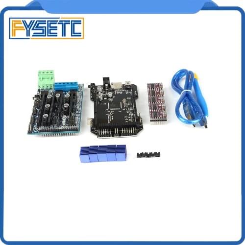 3D Printer Parts RE-ARM 32 Bit Control Board Upgrade Mega 2560 R3 Motherboard + Ramps 1.5 Expansion Control Panel +5pcs DRV8825