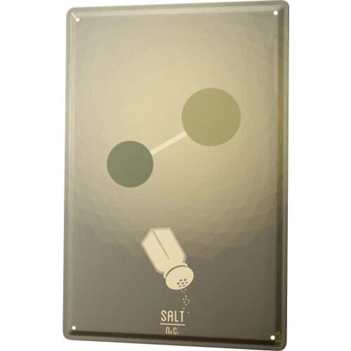 SINCE 2004 Tin Sign Metal Plate Decorative Sign Home Decor Plaques Food Restaurant Chemical Formula of Salt