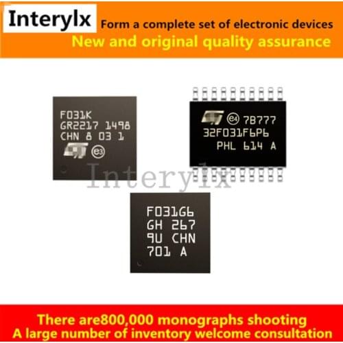 2Pcs STM32F031K6U6 QFN-32 STM32F031F6P6 TSSOP-20 STM32F031G6U6 QFN-28