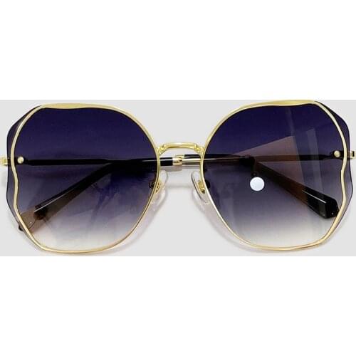 2021 Gradient Sunglasses Women Brand Designer Vintage Sun Glasses Brown Female Driving Eyewear Oculos De Sol