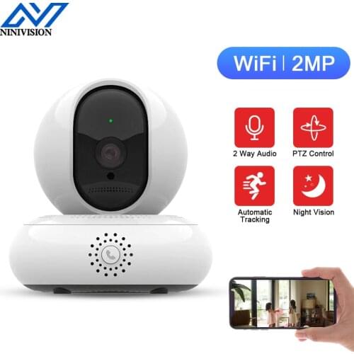 2MP Mini Wireless CCTV IP Security Camera Indoor Home Auto Tracking PTZ Baby Monitor 1080P Wifi Video Surveillance Camera