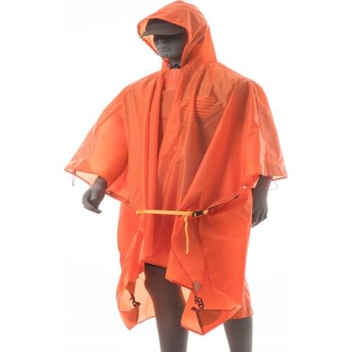 3F UL GEAR 3 in 1 Multifunction Poncho Raincoat For Hiking Fishing Mountaineering Coated Silicon Outdoor Sleeveless