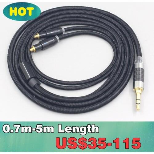 6.5mm XLR Super Soft Headphone Nylon OFC Cable For Shure SRH1540 SRH1840 SRH1440 Earphone headset LN007524