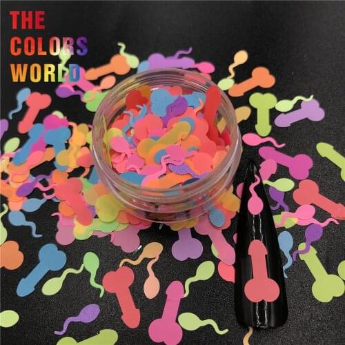 TCT-348 Sperm Penis Dicks Nail Glitter Nail Art Decoration Tumblers Shaker Crafts Festival Decoration Party Supplies Accessories