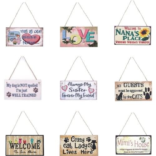 DIY Special-Shaped Diamond Painting Cartoon Letter Wall Door And Window Pendant Welcome Card Mosaic Set Artist Home Decoration