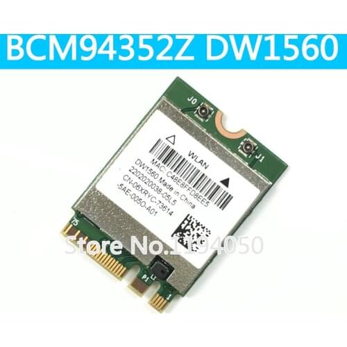 DW1560 BCM94352Z NGFF M.2 WiFi WLAN Bluetooth 4.0 802.11ac 867Mbps BCM94352 wireless card WLAN WIN7/WIN8/WIN8.1