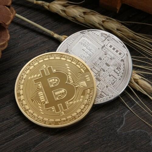 Bronze Physical Bitcoins Casascius Bit Coin Collection Specie Bitcoin Gold Plated Packaging with Hard Plastic Capsule