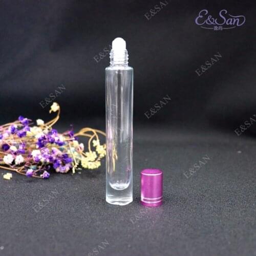 FZ51H-10ML Transparent Straight Perfume Bottle Long Thick Glass Empty Ball Bottle 100PCS/LOT