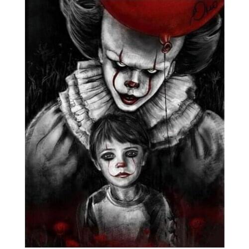 Halloween diamond mosaic full clown embroidery painting kid rhinestone wall sticker decor dimond drawing art needlework picture