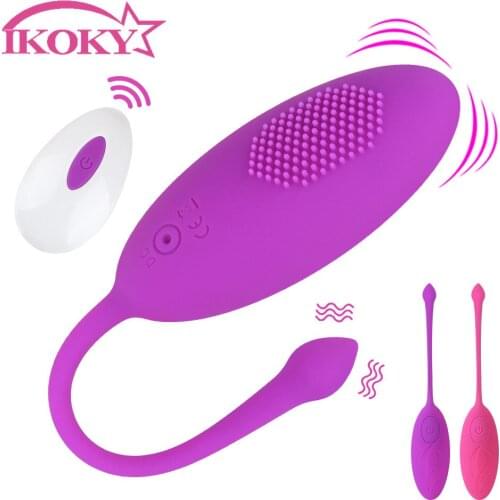 IKOKY G-Spot Massage Vagina Vibrator Vibrating Egg Jumping Egg for Women Sex Shop Kegel Ball Remote Control Clitoris Stimulator
