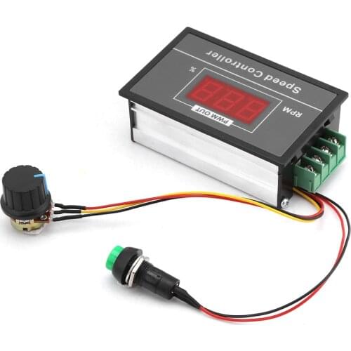 DC 6-60V 12V 24V 36V 48V 30A PWM DC Motor Speed Controller Start Stop Switch Pole Speed Switch Controller
