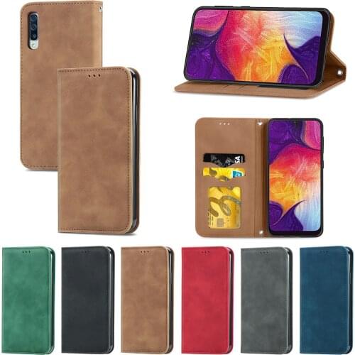 Retro Skin Leather Case For Samsung Galaxy M10 S M30 M40 S M60s M80s M11 M01 Core Cover Flip Wallet Pair of Suction Holster